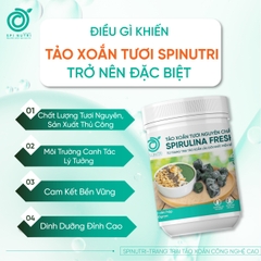 COMBO MUA 3 TẶNG 1 TẢO XOẮN TƯƠI NGUYÊN CHẤT SPINUTRI TẶNG 200ML MẬT ONG LÊN MEN