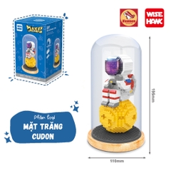Bộ lắp ghép phi hành gia có hộp trang trí tặng thêm đèn nháy decor tặng đèn nháy
