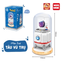 Bộ lắp ghép phi hành gia có hộp trang trí tặng thêm đèn nháy decor tặng đèn nháy