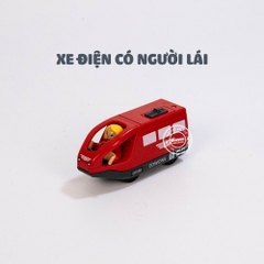 Đồ chơi xe lửa dùng pin chạy trên nền phẳng hoặc ray (Chỉ tàu khách có thể mua thêm ray gỗ)