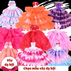 Búp bê công chúa 3D có khớp linh hoạt kèm 2 búp bê loại nhỏ và nhiều phụ kiện ( váy, trang sức, gương,.....) để tạo kiểu