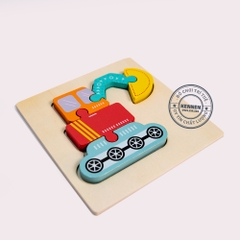 Ghép hình puzzle 3D cho bé từ 2 tuổi level 1 miếng vuông LOẠI ĐẸP