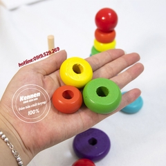 Xếp tháp cầu vồng giáo cụ montessori cho bé từ 1-3 tuổi LOẠI ĐẸP