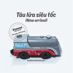 Đồ chơi xe lửa dùng pin chạy trên nền phẳng hoặc ray (Chỉ tàu khách có thể mua thêm ray gỗ)