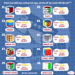 Rubik meilong/qiyi 2x2 3x3 4x4 5x5 6x6 7x7 2x3 Skewb Dino Pyraminx Megaminx cao cấp nhiều biến thể xoay trơn không giắt
