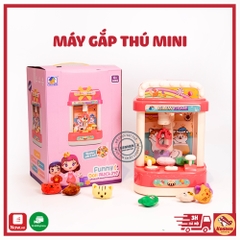 Đồ chơi máy gắp thú mini dùng pin hoặc cắm điện