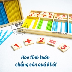 Bộ đồ chơi que tính học toán cho bé, que tính học đếm cho trẻ LOẠI ĐẸP