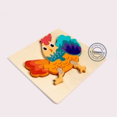 Ghép hình puzzle 3D cho bé từ 2 tuổi level 1 miếng vuông LOẠI ĐẸP