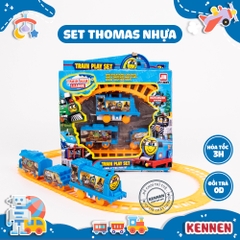 Đồ chơi đường ray tàu hỏa Thomas and friend 3 toa hàng đẹp (ảnh thật)