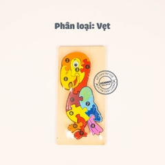Ghép hình puzzle 3D cho bé từ 3 tuổi level 2 miếng chữ nhật LOẠI ĐẸP