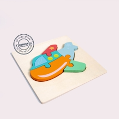 Ghép hình puzzle 3D cho bé từ 2 tuổi level 1 miếng vuông LOẠI ĐẸP