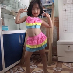Bikini bé gái xếp tầng nhiều màu (size 18-30 kg)