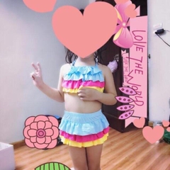 Bikini bé gái xếp tầng nhiều màu (size 18-30 kg)