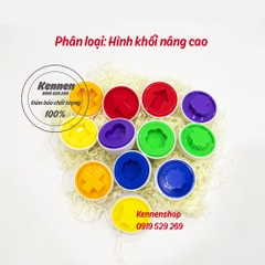 Đồ chơi tư duy Trứng màu sắc hình khối cho bé từ 1 tuổi