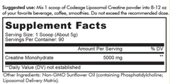 Bột Tăng Cơ CODEAGE Liposomal Creatine Mononhydrate
