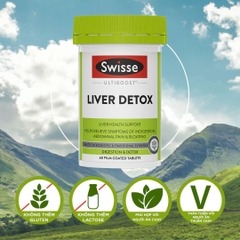 Swisse Ultiboost Liver Detox: Hỗ Trợ Gan Khỏe Mạnh, Thanh Lọc Tự Nhiên (Úc)