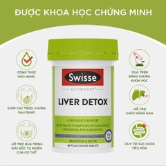 Swisse Ultiboost Liver Detox: Hỗ Trợ Gan Khỏe Mạnh, Thanh Lọc Tự Nhiên (Úc)