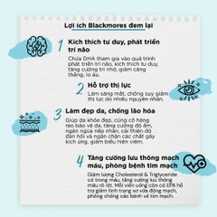 Viên Uống Dầu Cá Blackmores Omega Double (Hàm Lượng Omega-3 Gấp Đôi, Hỗ Trợ Não & Mắt)