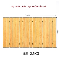 Xe kéo dã ngoại gấp gọn gồm mặt bàn.
