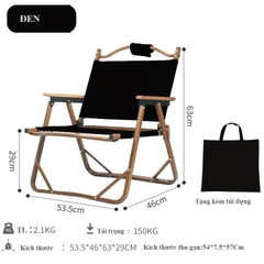 Ghế gấp gọn Xách Tay Kaki GH002
