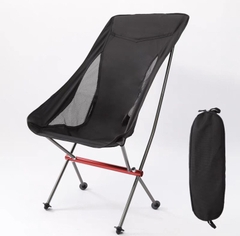 Ghế dã ngoại có tựa đầu Portable Folding Chair Màu Đen