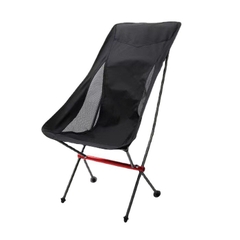 Ghế dã ngoại có tựa đầu Portable Folding Chair Màu Đen