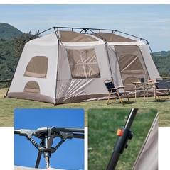 Lều Tự Bung Cắm Trại  2 phòng, Lều dã ngoại tự bung 6-8 người, Lều Glamping Chính hãng Mountain