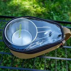 Bộ 4 Chén/ Bát inox 304 có quai cầm, chén cắm trại dã ngoại size lớn