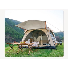 Lều cắm trại gấp gọn 6-8người, Lều dã ngoại tự bung chứa 6-8 người, Lều cắm trại gia đình, Lều cắm trại 2 gian