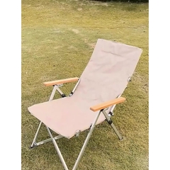Ghế xếp có tay tựa gối đầu Portable Folding Chải, Ghế cắm trại gấp gọn có tựa đầu, Ghế dã ngoại gấp gọn nâng ngả dễ dàng