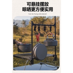 Bộ Nồi Nấu Ăn Dã Ngoại,Mountainhiker,Bộ đồ bếp cắm trại,Hợp Kim Nhôm Gọn Nhẹ Dành Cho 2-3 Người - nấu nướng ngoài trời S
