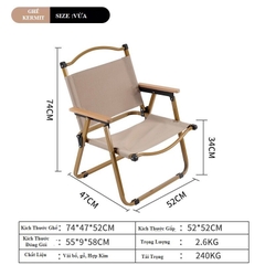 Ghế Dã Ngoại Kermit size bé GH023