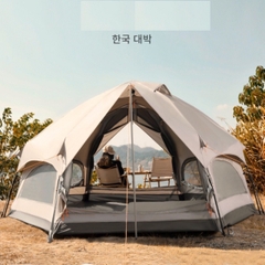 Lều Cắm Trại 4-6 người,Lều cắm trại lục giác tự bung ,Lều camping kiểu dáng lều nấm,Lều Dã Ngoại Tự Bung 4-6 người