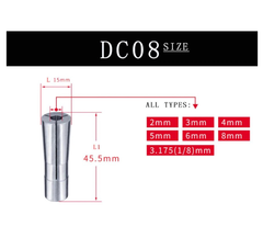 Collet độ chính xác cao DC06-(3-6), DC08-(3-10)
