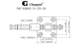 Kẹp định vị ngang CH305CM