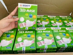 [Hộp 10 cái] Khẩu trang 3D Mask Khánh An quai vải