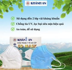 [Hộp 30 cái] Khẩu trang 5D Khánh An