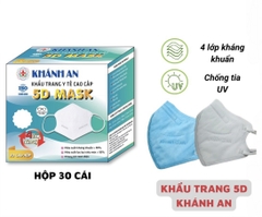 [Hộp 30 cái] Khẩu trang 5D Khánh An