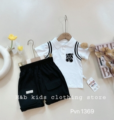 [PVN 1369] Áo trắng quần đen
