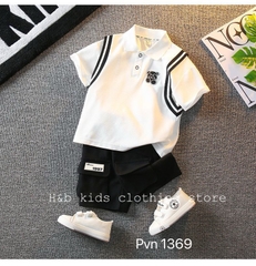 [PVN 1369] Áo trắng quần đen