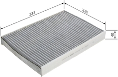 Lọc gió điều hòa Hyundai i30 1.6 2007-2012 chính hãng Bosch Aeristo (0986AF5559)