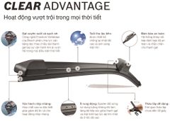 Gạt mưa Kia Morning 2004-2022 Bosch CLEAR ADVANTAGE BCA xương mềm cao cấp hàng chính hãng 16inch 22inch - Bộ 2 cái