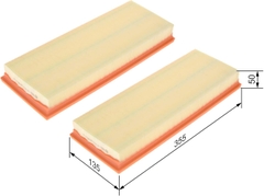 Lọc gió động cơ Mercedes Benz C Classe W203 (C230 2.5 (2005-2007), C240 2.6 (2002-2007), C280 3.0 (2005-2007); W204 (C230, C250, C280, C300); E Classe W211 (E230, E240, E280, E350); W212 (E300, GLK300, X204) chính hãng Bosch (1457433071)