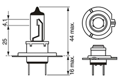 Bóng đèn hiệu năng cao Plus 120 H7 12V 55W Px26D chính hãng Bosch (1987301107) (Cặp 2 cái)