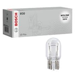 Bóng đèn phanh chân cắm T20 2 tóc trắng ECO W21/5W 12V 21/5W chính hãng Bosch (1987302823)