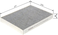 Lọc gió điều hòa Audi Q7 3.0, 3.6, 4.2 chính hãng Bosch Aeristo (1987432431)