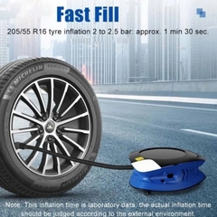 Máy Bơm Lốp Ô tô Xe Máy Michelin 2202 Cao Cấp 12V Đa Năng Tự Ngắt hàng chính hãng