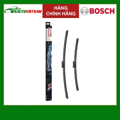 Gạt mưa BMW X3 (2017+); X4 (2018+); JAGUAR E-Pace (2017+) chính hãng Bosch AEROTWIN EURO A322S (3397014422) 20inch & 26inch xương mềm - Bộ 2 cái