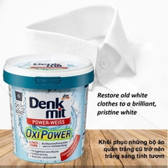 Bột tẩy vết bẩn cho quần áo trắng Denkmit Oxi Power 750gram