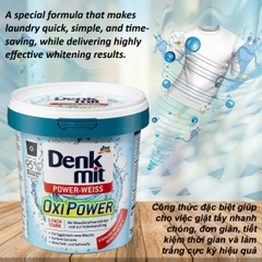 Bột tẩy vết bẩn cho quần áo trắng Denkmit Oxi Power 750gram
